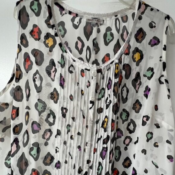 Monroe & Main Womens Sleeveless Semi-Sheer Blouse Size 1X - Shell Only - Picture 3 of 8